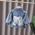 Girls Bow Denim Jacket