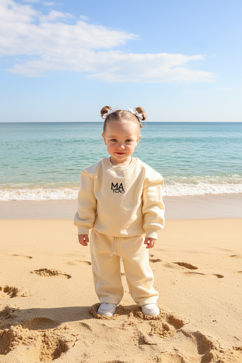 Oat/Cream Mayla Unisex Oversized Tracksuit