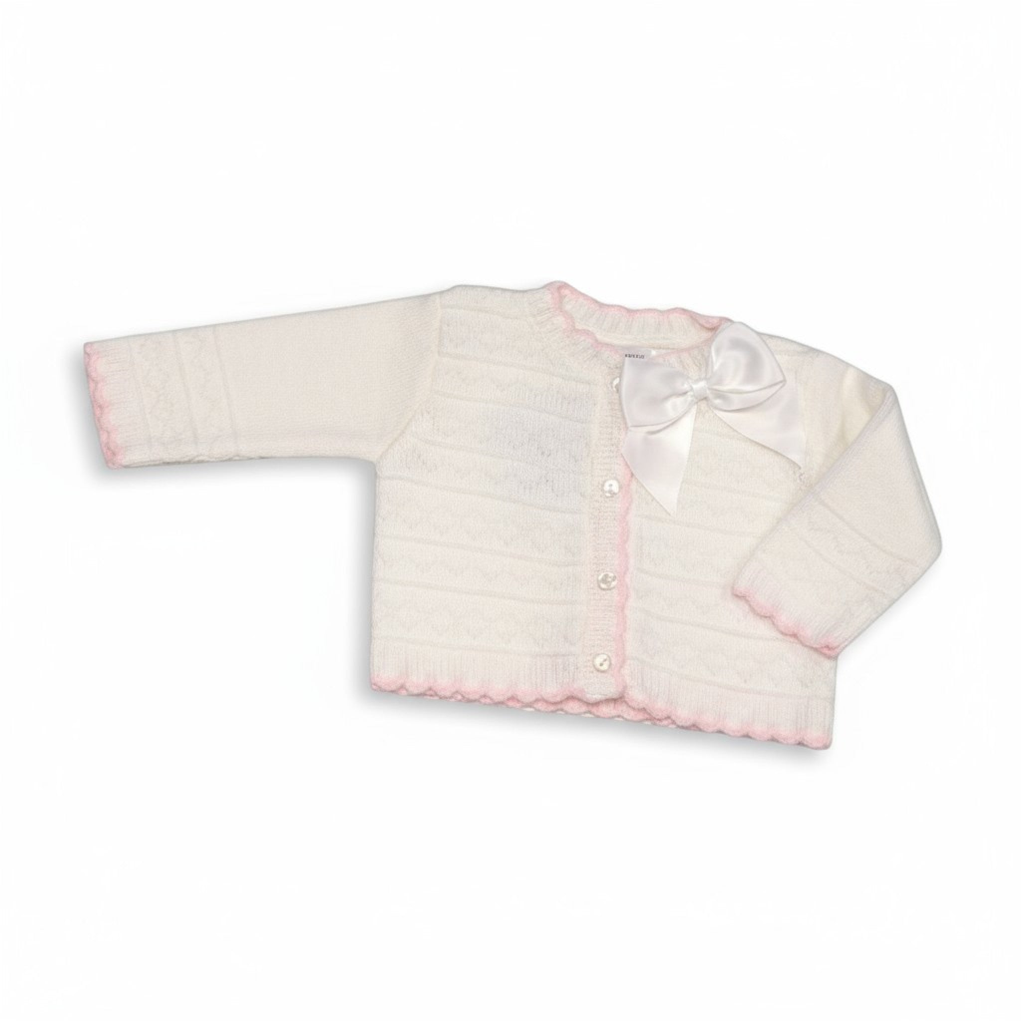 White Bow Cardigan