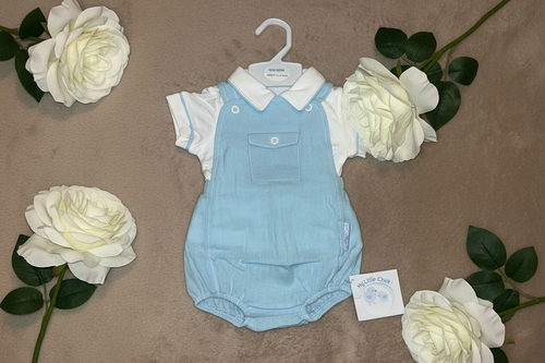 Baby outfit on neutral background