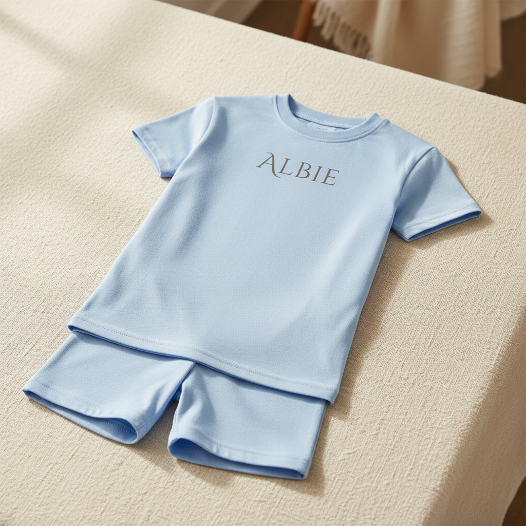 Blue Set with Albie - Elegant Background