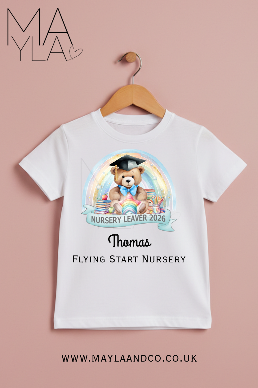 Personalised Blue 2026 Nursery Graduate Tshirt