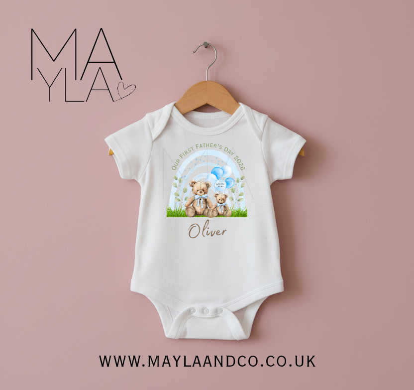 Personalised 1st Father's Day Baby Vest