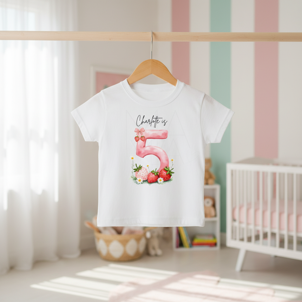 Charlotte is 5 t-shirt on hanger - original design