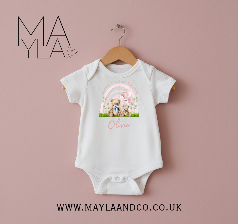 Personalised 1st Father's Day Baby Vest