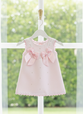 Waffle A Line Dress With Bows