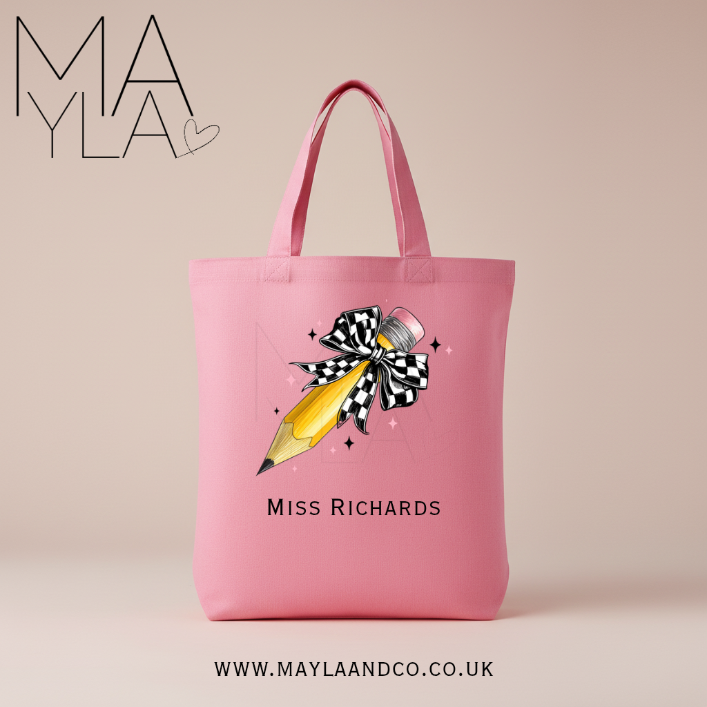 Personalised Small Teacher Cotton Bag