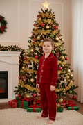 Red pyjamas boy Christmas